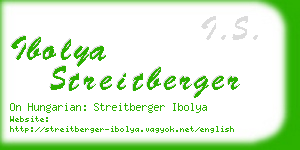 ibolya streitberger business card